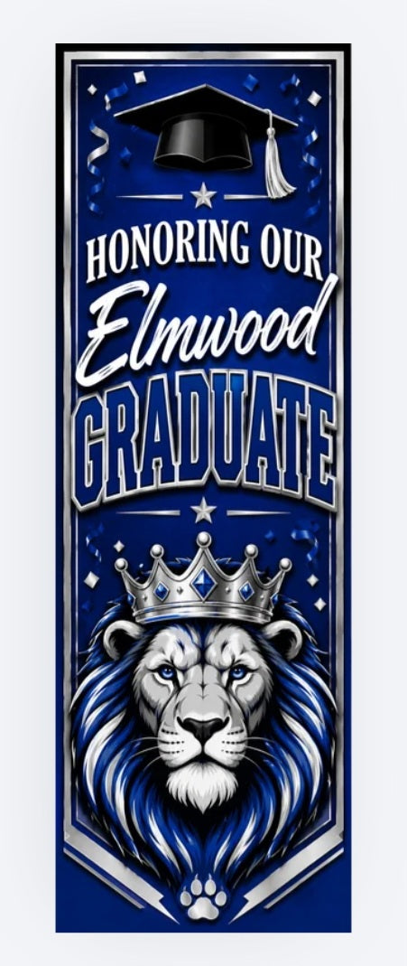Elmwood Vertical Graduation Banner
